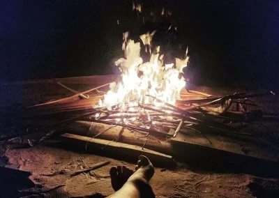 Campfire in the Amazon