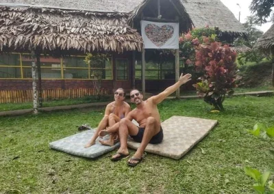 Couple at the lodge in the Amazon