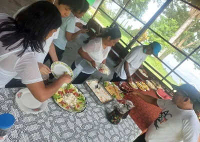 Lunch at the lodge in the Amazon