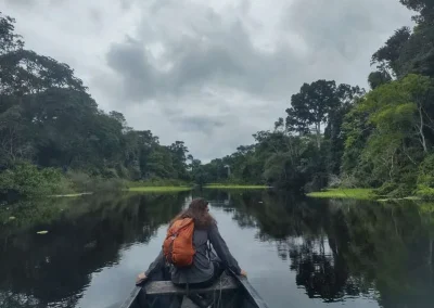 Panoramic boat ride in the Amazon